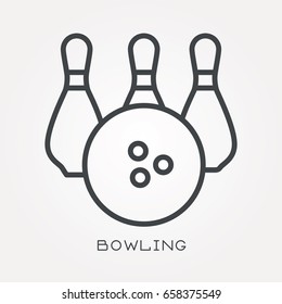 Line icon bowling