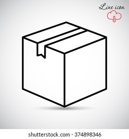 Line icon- box