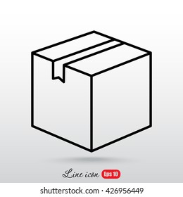 Line icon- box