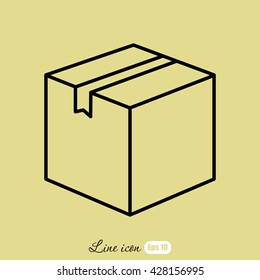 Line icon- box