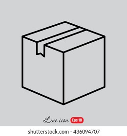 Line icon- box