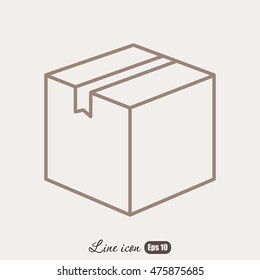 Line icon- box
