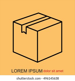 Line icon- box