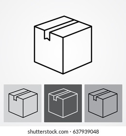 Line icon- box