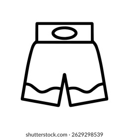 line icon boxing shorts on white background vector
Vector icon clothes and shoes