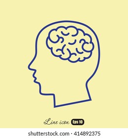 Line icon-  brain