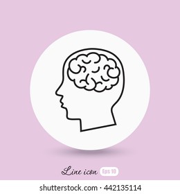 Line icon-  brain
