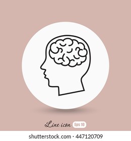 Line icon-  brain