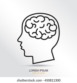 Line icon-  brain