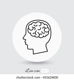 Line icon-  brain