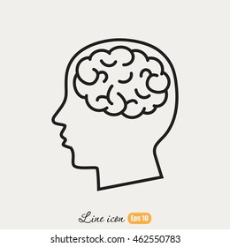 Line icon-  brain