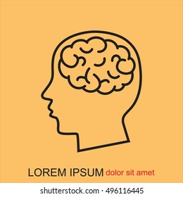 Line icon-  brain