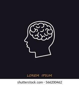 Line icon-  brain