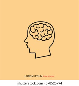 Line icon-  brain