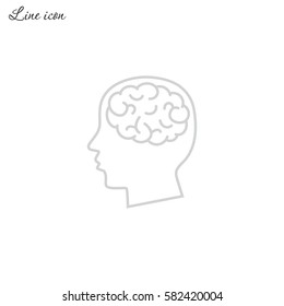 Line icon-  brain