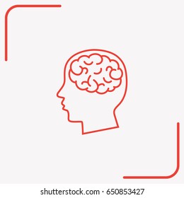 Line icon-  brain