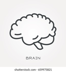 Line icon brain