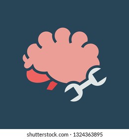 Line icon brain repair