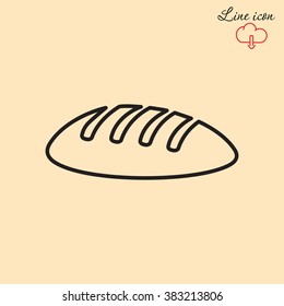 Line icon- bread