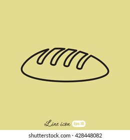 Line icon- bread