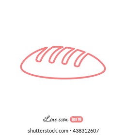Line icon- bread