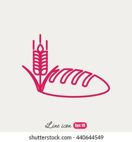 Line icon- bread