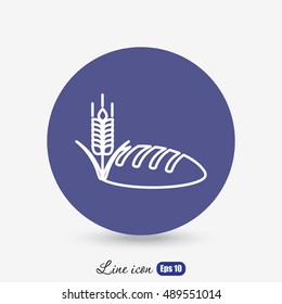 Line icon- bread