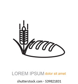Line icon- bread