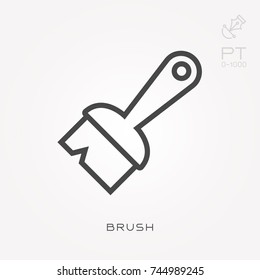Line icon brush