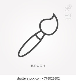 Line icon brush