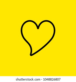 Line icon of bubble heart. Passion, love, affection. Heart concept. Can be used for topics like Valentine Day, feelings, relations