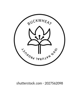 Line Icon Buckwheat In A Simple Style. Natural product. Vector sign in a simple style isolated on a white background.