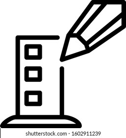 line icon of building design in vector design