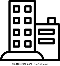 line icon of building in vector design