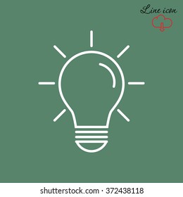 Line icon- bulb idea
