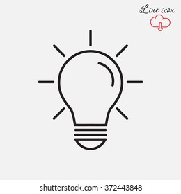 Line icon- bulb idea