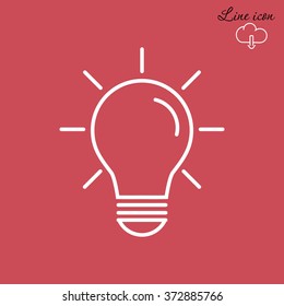 Line icon- bulb idea