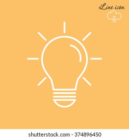 Line icon- bulb idea