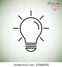 Line icon- bulb idea
