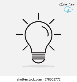 Line icon- bulb idea