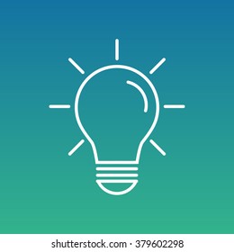 Line icon- bulb idea