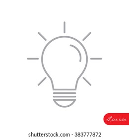 Line icon- bulb idea
