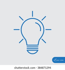 Line icon- bulb idea