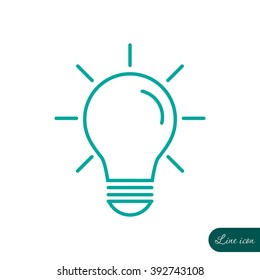 Line icon- bulb idea