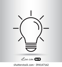 Line icon- bulb idea