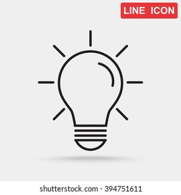 Line icon- bulb idea
