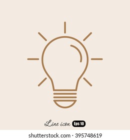 Line icon- bulb idea