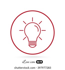 Line icon- bulb idea