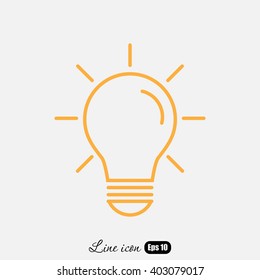 Line icon- bulb idea