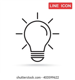 Line icon- bulb idea